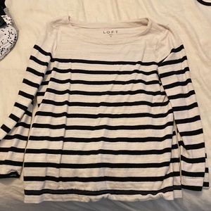 Loft Medium crew neck Parisian stripe sweater